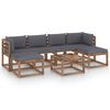 vidaXL 7-delige Loungeset pallet met kussens ge&iuml;mpregneerd grenenhout