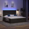vidaXL Ottoman bed met matrassen en LED's 180x200cm fluweel zwart