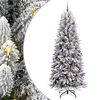 vidaXL Kunstkerstboom Wit 210 cm PVC en Plastic en Staal en PE