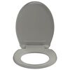 vidaXL Toiletbril soft-close en quick-release ovaal grijs