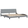 vidaXL Bedframe zonder matras "Hanko" stof lichtgrijs 200x200 cm