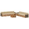 vidaXL Buiten bankenset 9 st Natuurlijk en Beige