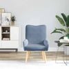 vidaXL Fauteuil Blauw 63 x 67 x 94 cm Sherpa Stof
