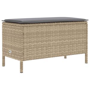 vidaXL Tuinvoetenbank Beige en Licht Grijs 80 x 38 x 42 cm PE Rattan