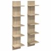 vidaXL Wandplank 2 pcs Sonoma Eiken 22 x 15 x 100 cm Bewerkt hout
