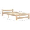 vidaXL Bedframe massief grenenhout 90x200 cm