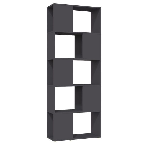 vidaXL Boekenkast/kamerscherm 60x24x155 cm bewerkt hout grijs