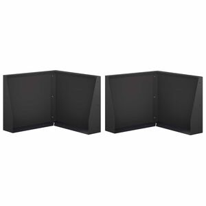 vidaXL Keerwand 2 st 50 x 50 x 30 cm Staal Zwart
