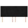 vidaXL Hoofdbord met randen 163x16x118/128 cm fluweel zwart