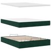 vidaXL Ottoman bed met matrassen en LED's 140x190cm fluweel