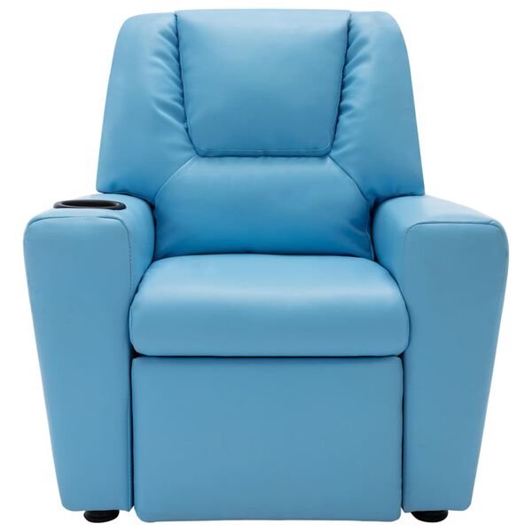 vidaXL Kinderfauteuil verstelbaar kunstleer blauw
