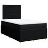 vidaXL Boxspring met matras stof zwart 120x190 cm