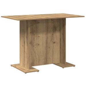 vidaXL Eettafel 110x60x75 cm bewerkt hout artisanaal eikenkleurig