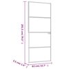 vidaXL Binnendeur 83x201,5 cm gehard glas en aluminium smal zwart