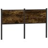 vidaXL Hoofdbord 150 cm bewerkt hout en staal gerookt eikenkleurig