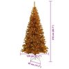 vidaXL Kerstboom met 300 LED met standaard Goud 210 cm PET