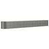 vidaXL Plantenbak 620x80x68 cm gepoedercoat staal grijs