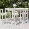 vidaXL 7-delige Barset massief grenenhout wit