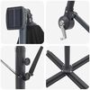 vidaXL Cantilever Banana Parasol Zwart 294 x 294 x 248 cm