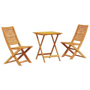 vidaXL Vouw Bistro Set 3 pcs Bruin Massief Acaciahout