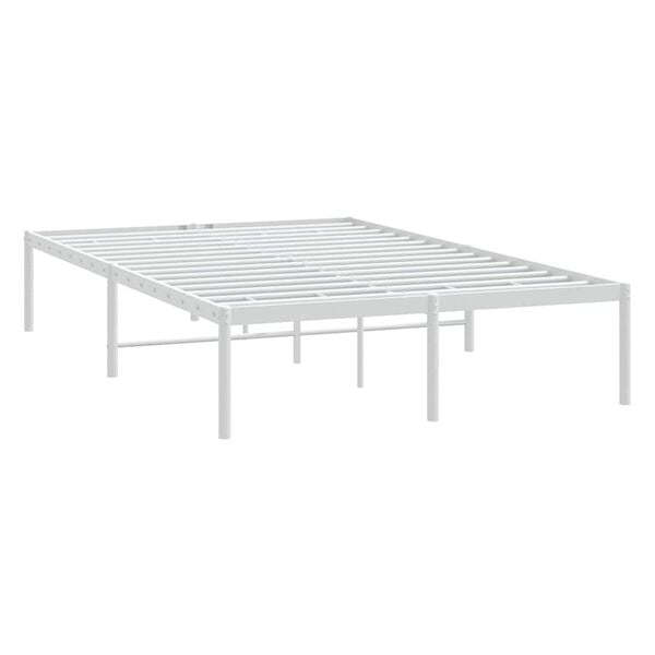 vidaXL Bedframe metaal wit 120x200 cm