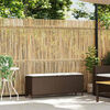 vidaXL Tuinbank met kussen 110x30x40,5 cm poly rattan bruin