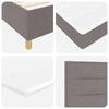 vidaXL Boxspringbed met matras met hoofdeinde Taupe 80 x 200 cm Stof