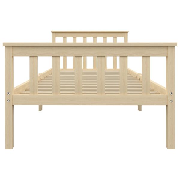 vidaXL Bedframe massief grenenhout natuurlijk 100x200 cm