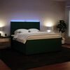 vidaXL Boxspring met matras fluweel donkergroen 180x200 cm