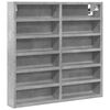 vidaXL Vitrinekast 60x8,5x58 cm bewerkt hout betongrijs
