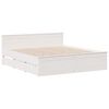 vidaXL Bedframe zonder matras met hoofdbord grenenhout wit 180x200 cm