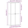vidaXL Schoenenkast met plank Oudhout 80 x 39 x 178 cm Bewerkt hout