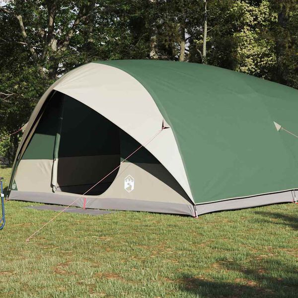 vidaXL Tunnel tent met dak met opslag Groen 500 x 348 x 200 cm taft