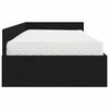 vidaXL Hoekbedframe met Matras Anders met hoofdeinde 2 pcs Zwart Stof