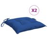 vidaXL Palletkussens 2 st 50x50x7 cm oxford stof blauw