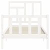 vidaXL Bedframe met hoofdbord massief hout wit