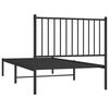 vidaXL Bedframe met hoofdbord metaal zwart 90x190 cm