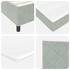 vidaXL Boxspring bed met matras Lichtgrijs 90 x 200 cm Fluweel