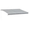 vidaXL Luifel handmatig uittrekbaar en LED 350x250 cm antraciet en wit