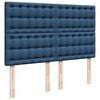 vidaXL Ottoman bed met matras 140x200cm stof blauw