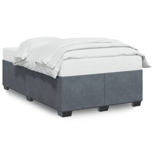 vidaXL Bedframe zonder matras 120x200 cm fluweel donkergrijs