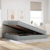 vidaXL Opslag bed met matras Lichtgrijs 200 x 200 cm Polyester