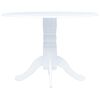 vidaXL Eettafel 106 cm massief rubberwood wit