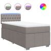 vidaXL Boxspring met matras stof taupe 90x200 cm