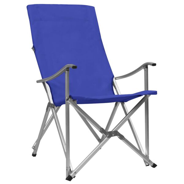 vidaXL Campingstoelen inklapbaar 2 st blauw