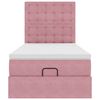 vidaXL Ottoman bed met matrassen 80x200cm fluweel roze