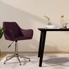 vidaXL Eetkamerstoel draaibaar stof paars