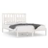 vidaXL Bedframe massief grenenhout wit 120x190 cm