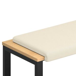 vidaXL Bankkussen Textured Velvet Cr&egrave;mekleurig Diepte 35 cm
