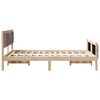 vidaXL Bedframe met hoofdeinde Taupe 140 x 200 cm Stof